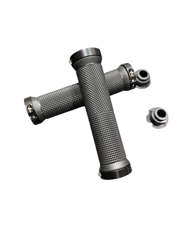 סט גריפים אלומיניום עם נעילה כפולה Lock-On לאופניים וקורקינטים